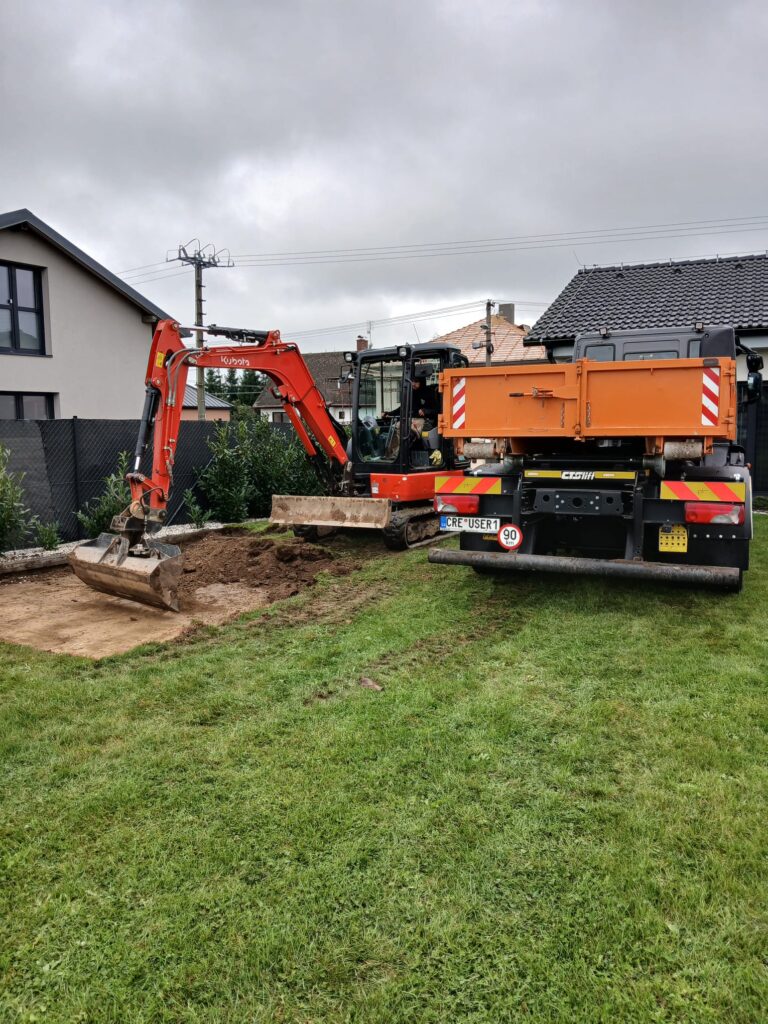 Příprava terénu na stavební práce