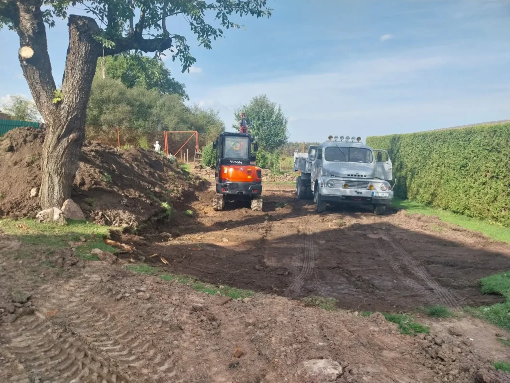 Příprava terénu na stavební práce