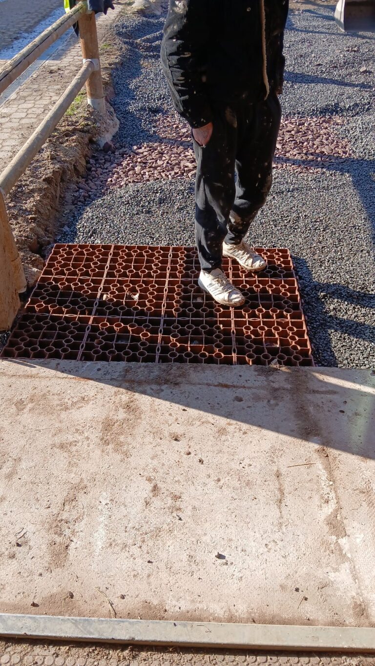 Realizace – zpevnění výběhu pro koně